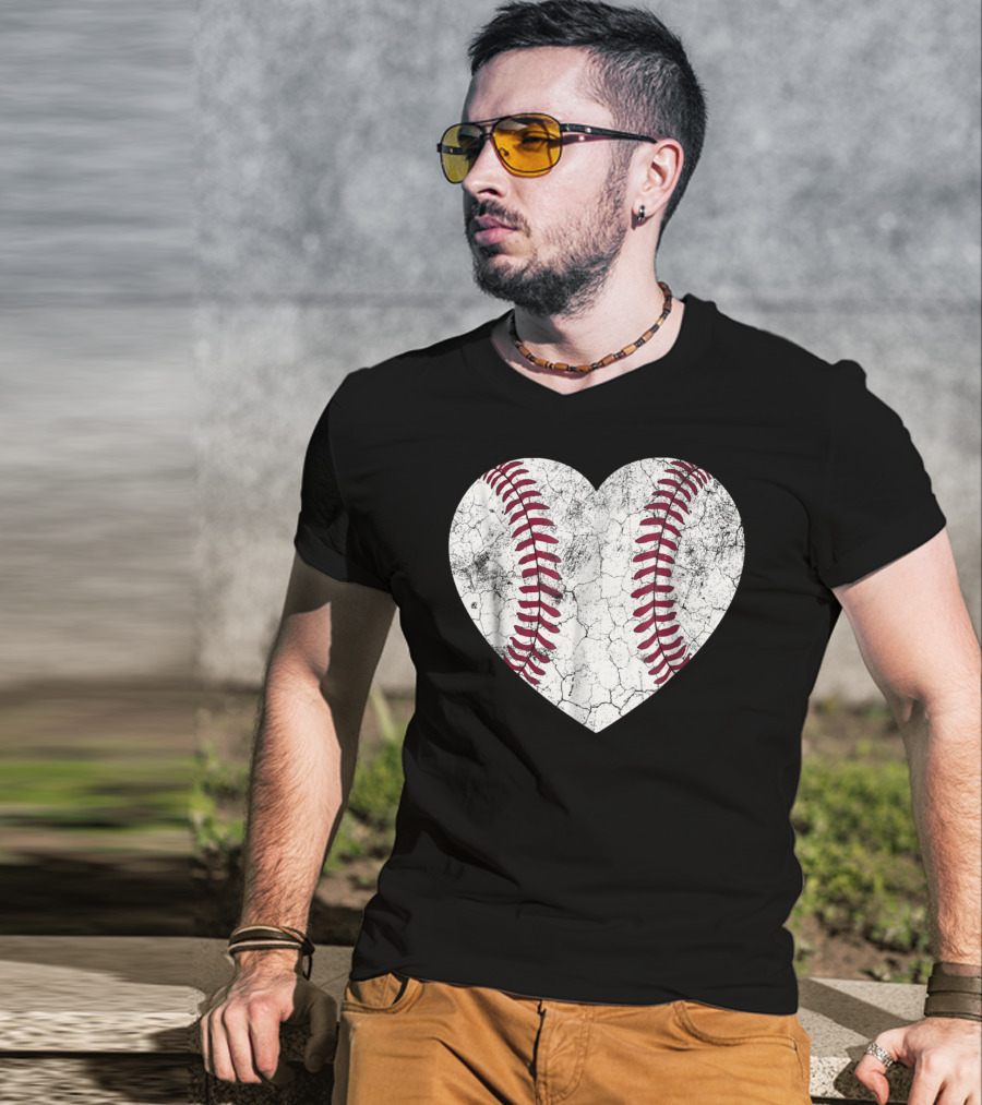 Baseball Heart Softball Love Fun T-Shirt