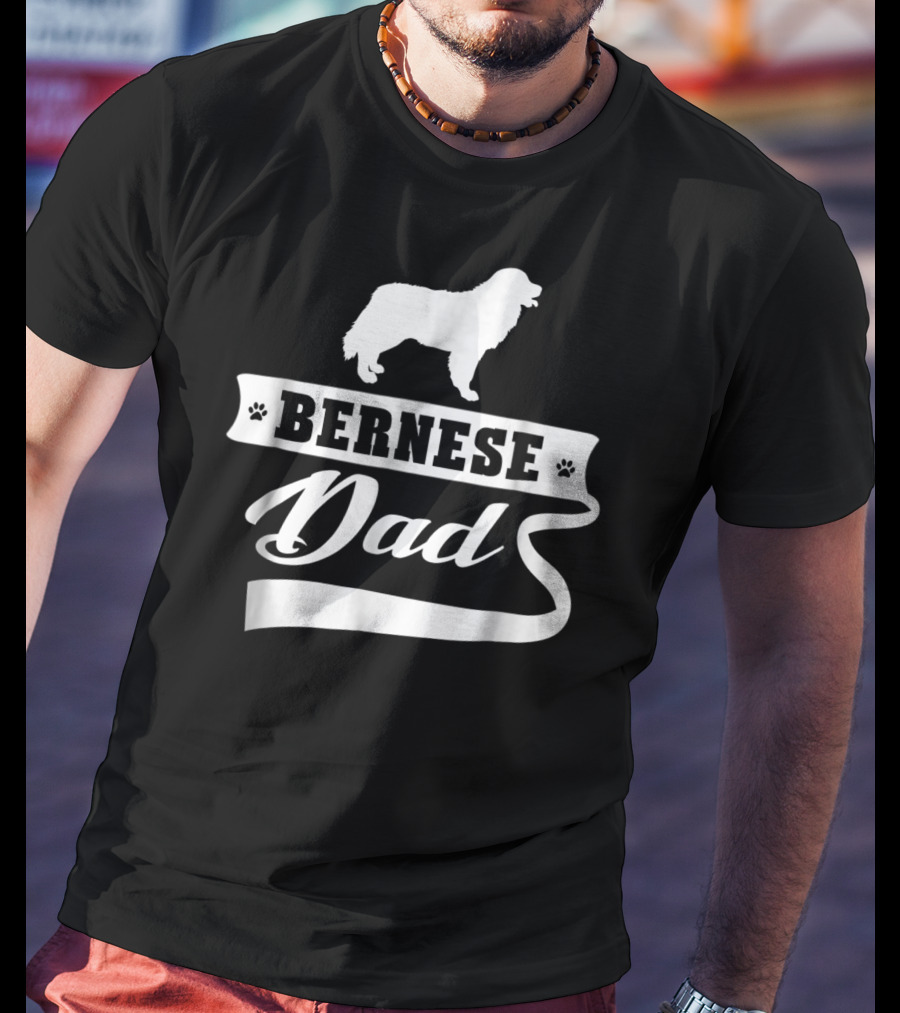Bernese Dad Mens Dog Animal Lover T-Shirt