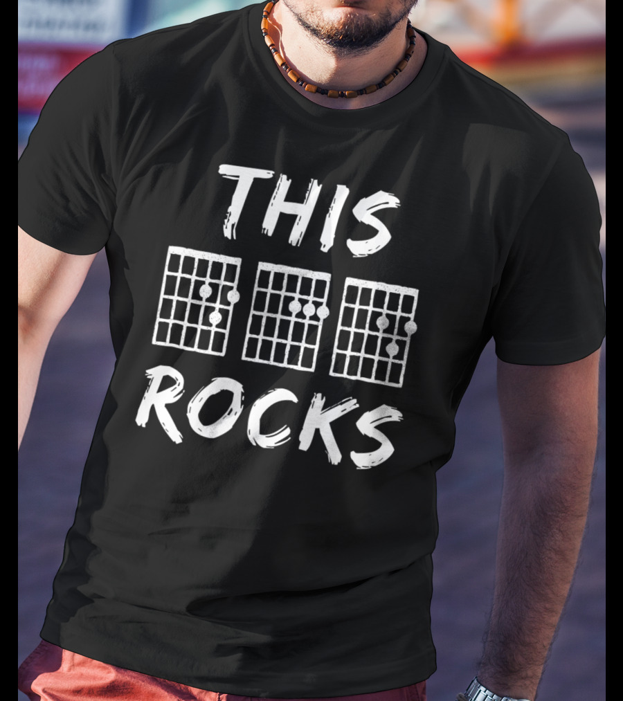 Best Guitar Dad Ever This Rocks Guitar Chord T-Shirt