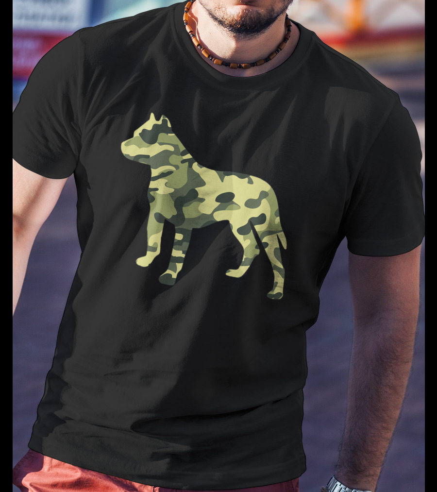 Camouflage Pitbull Mom Pitbull Dad Camo Pit Bull T-Shirt