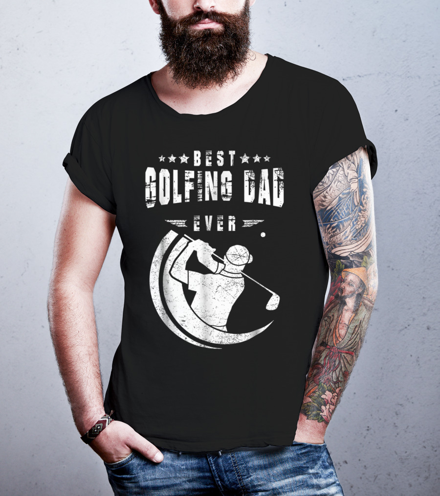 Best Golfing Dad Ever Golf Swing T-Shirt