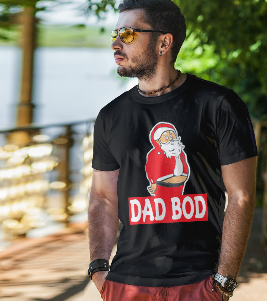 Dad Bod Funny Christmas Santa Belly UglyParty45 T-Shirt
