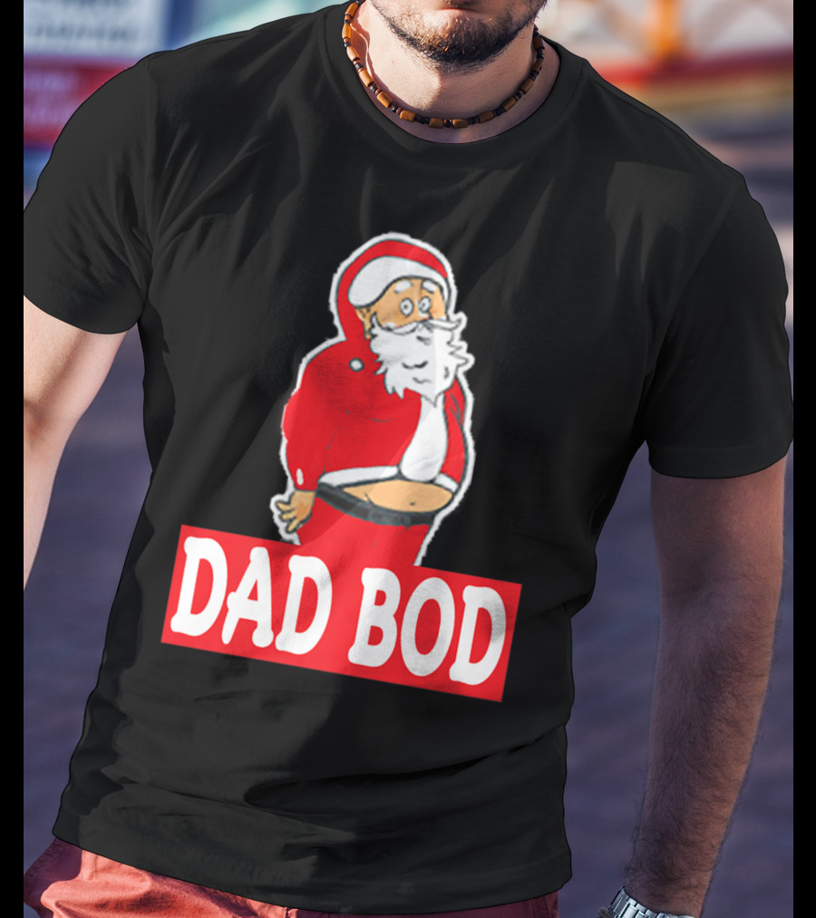 Dad Bod Funny Christmas Santa Belly UglyParty45 T-Shirt
