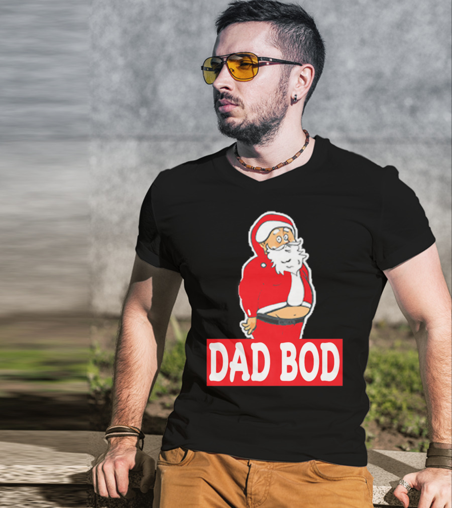 Dad Bod Funny Christmas Santa Belly UglyParty45 T-Shirt