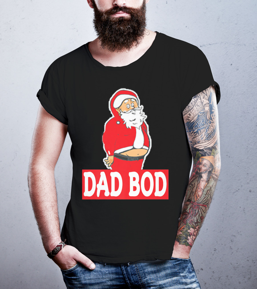 Dad Bod Funny Christmas Santa Belly UglyParty45 T-Shirt