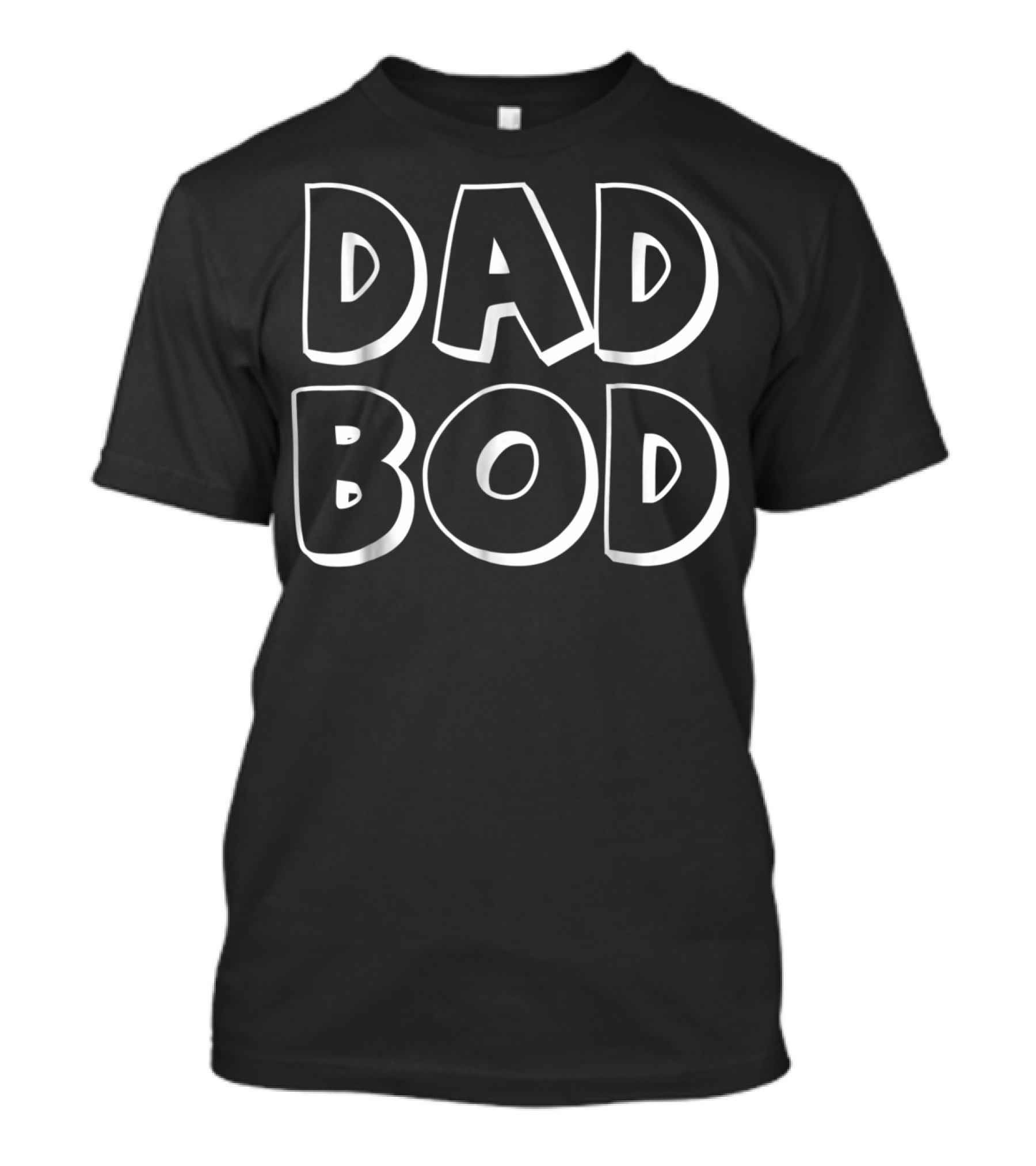 Dad Bod40 Retro Style Bold Text White T-Shirt
