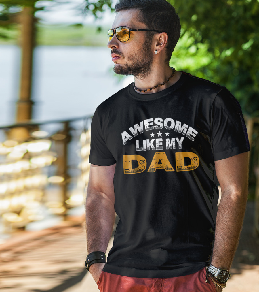 Awesome Like My Dad Daughter14 Stars T-Shirt