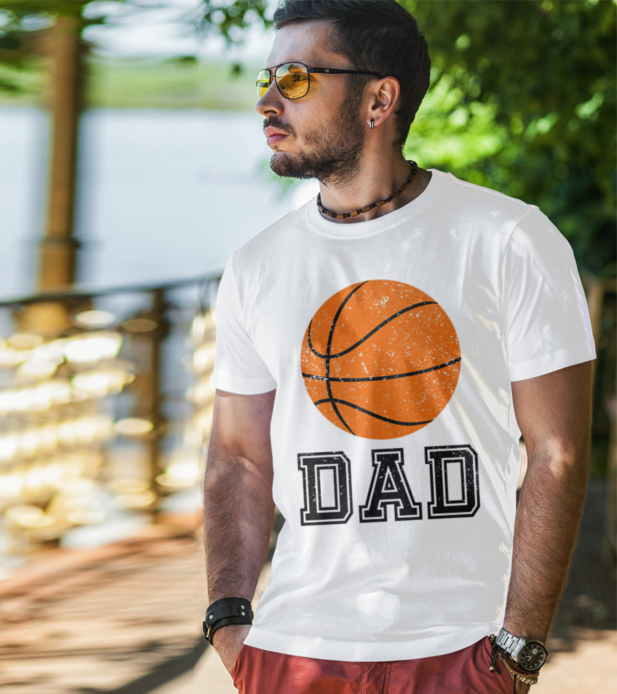 Basketball Dad Vintage Ball T-Shirt