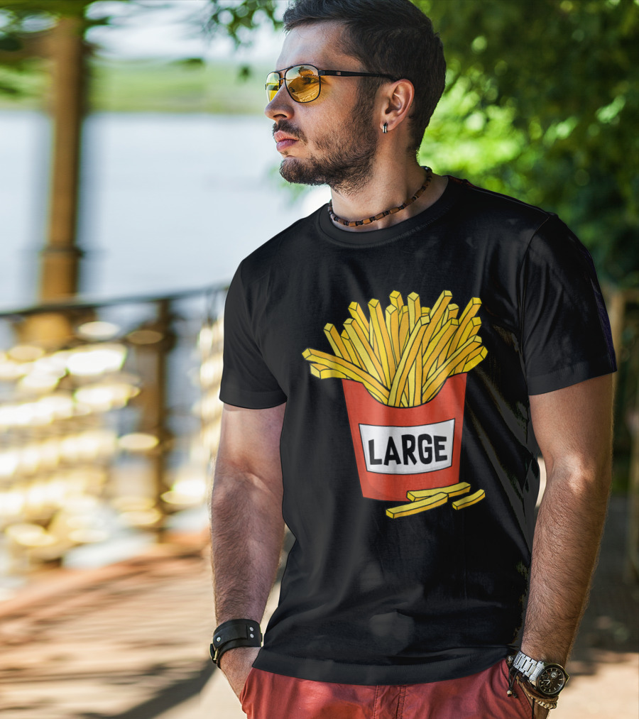 Large Golden French Fries Dad Coolest Big Collection T-Shirt