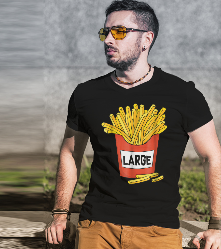 Large Golden French Fries Dad Coolest Big Collection T-Shirt