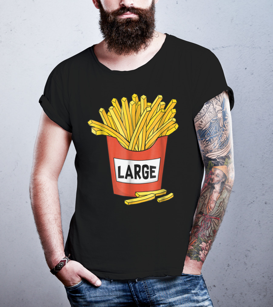 Large Golden French Fries Dad Coolest Big Collection T-Shirt
