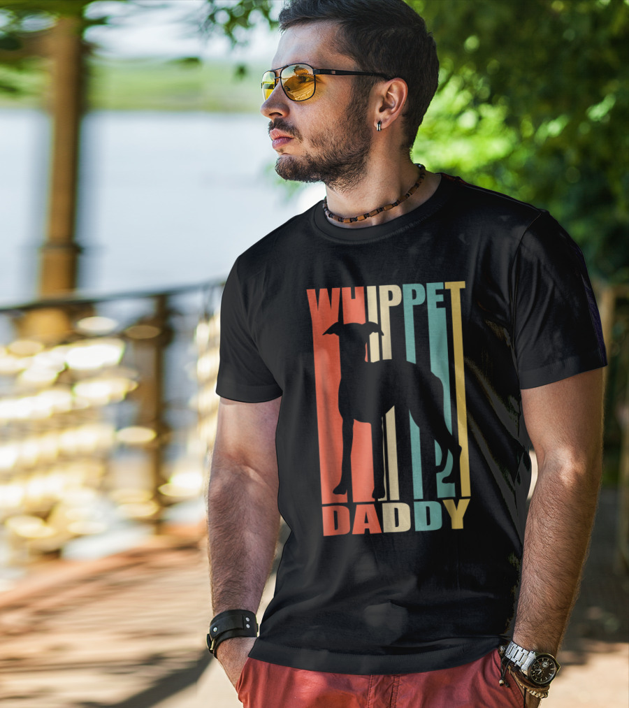Whippet Daddy Vintage Love Dog56 T-Shirt