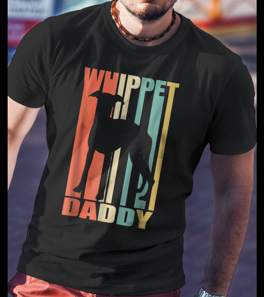 Whippet Daddy Vintage Love Dog56 T-Shirt