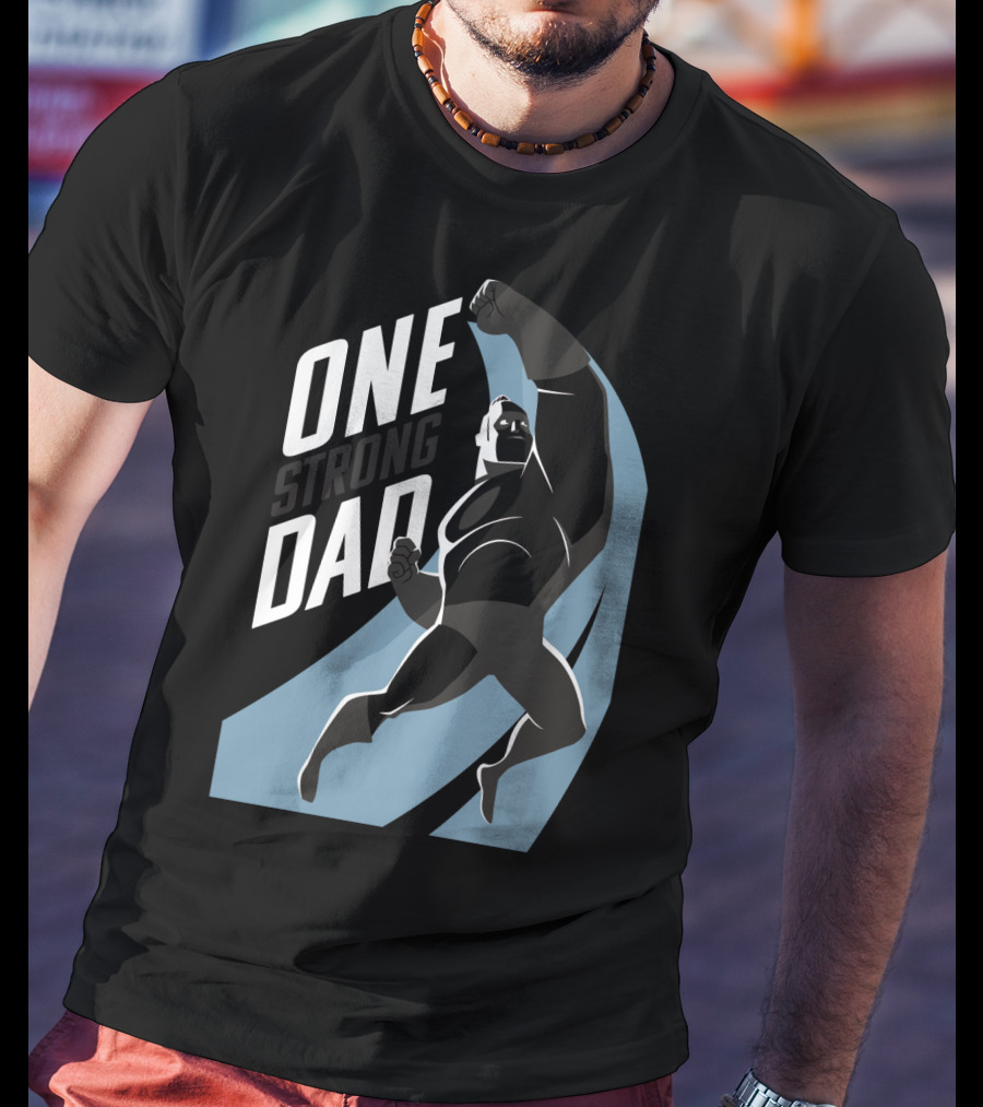 Disney Pixar Incredibles 2 One Strong Dad Iconic Heroic Pose T-Shirt