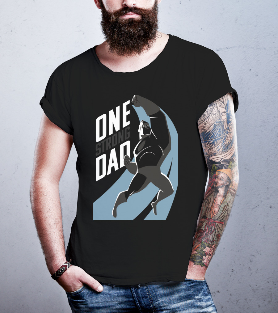 Disney Pixar Incredibles 2 One Strong Dad Iconic Heroic Pose T-Shirt