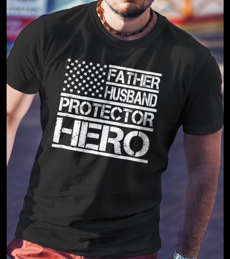 Father Husband Protector Hero Dad96 Birthday Day T-Shirt