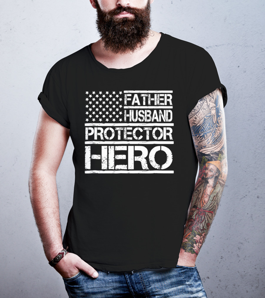 Father Husband Protector Hero Dad96 Birthday Day T-Shirt