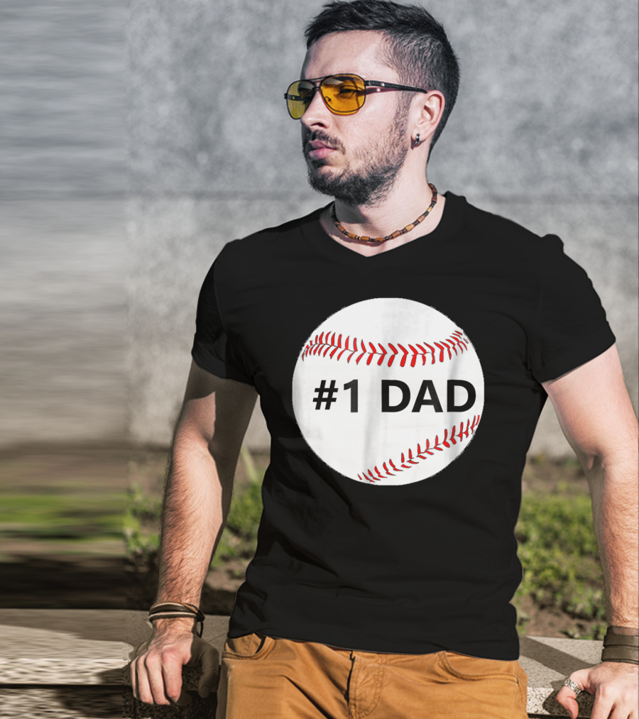 1 Dad Baseball T-Shirt