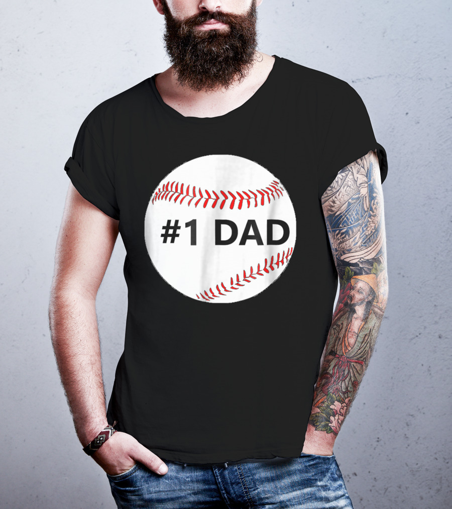1 Dad Baseball T-Shirt