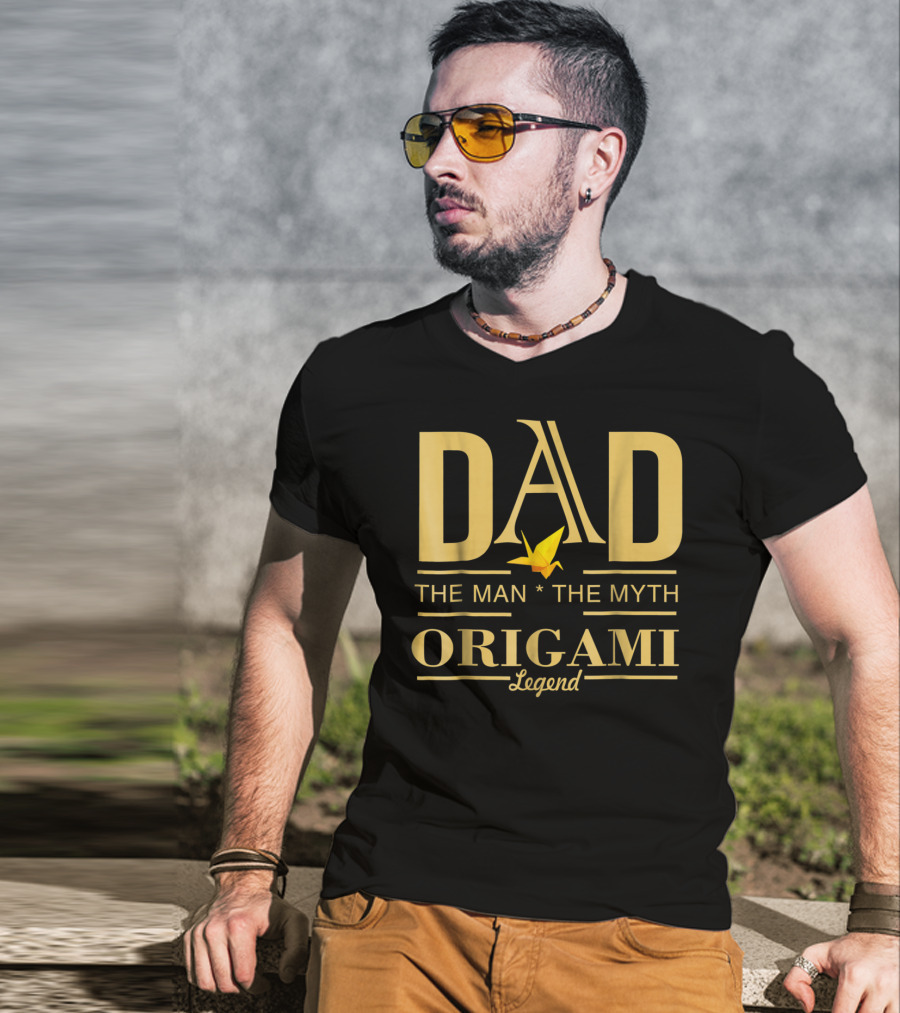 DAD The Man The Myth Origami Legend T-Shirt
