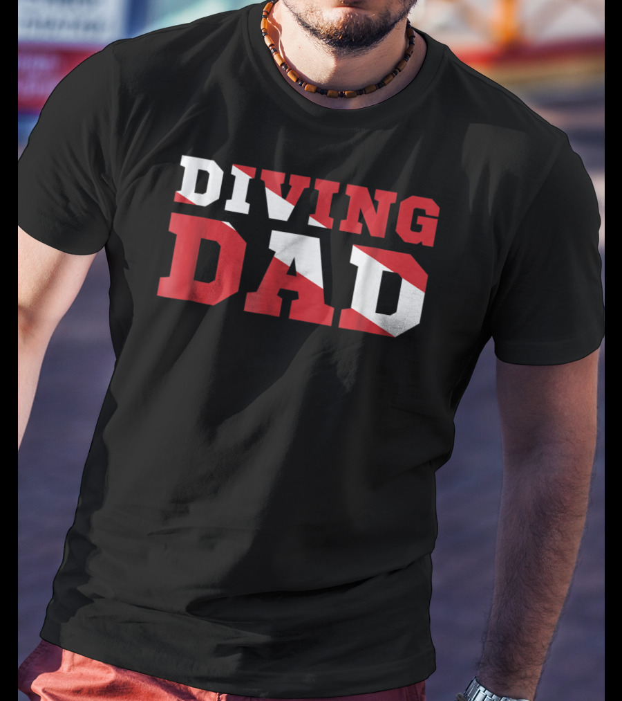 Diving Dad Scuba Flag T-Shirt