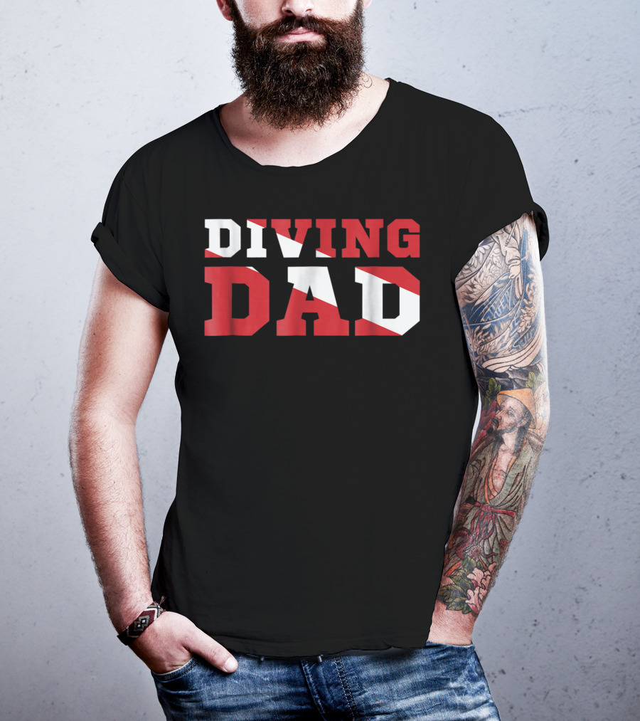 Diving Dad Scuba Flag T-Shirt