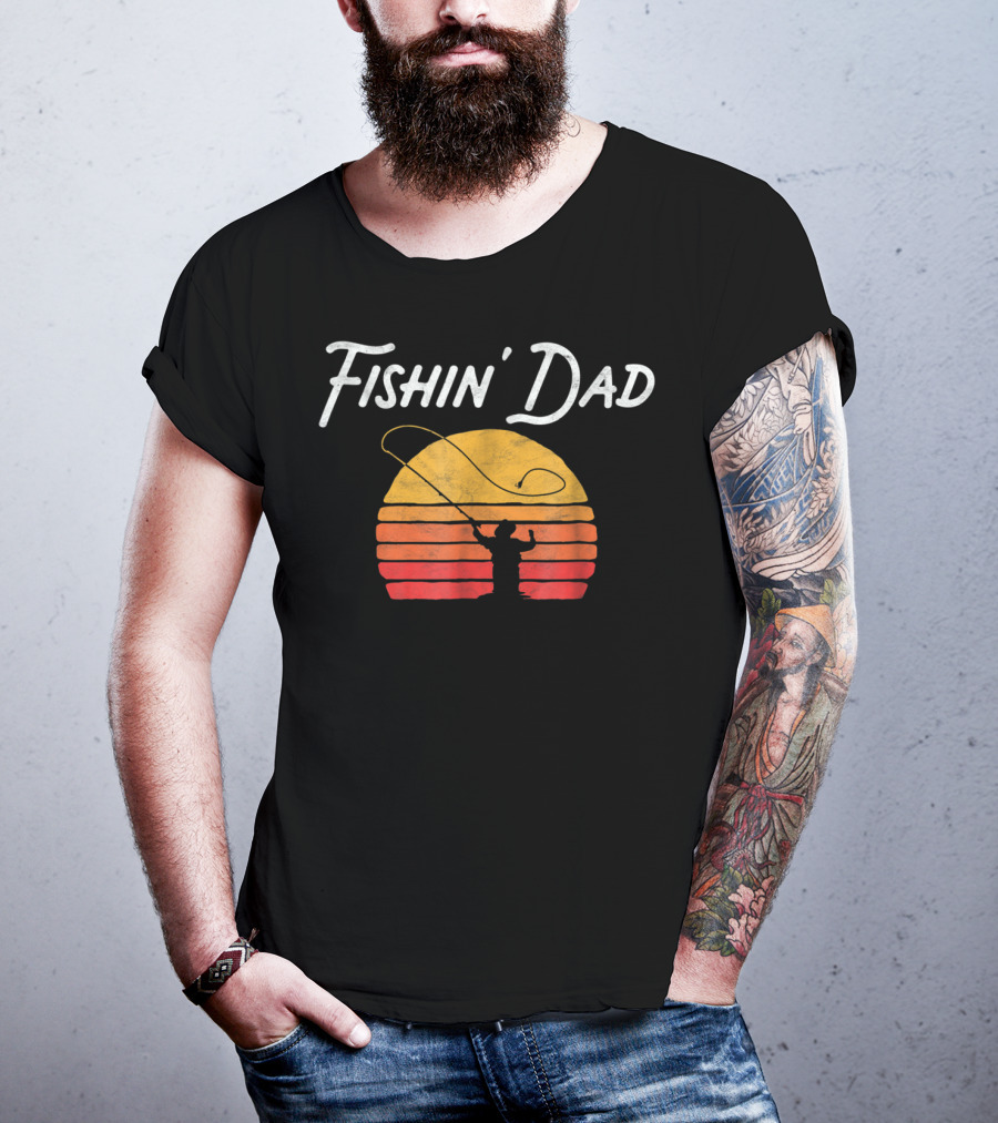 Fishin Dad Sunset Fly Fishing T-Shirt