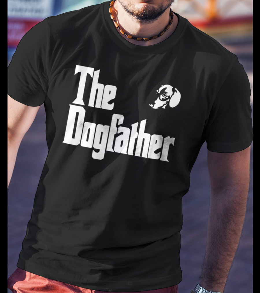 Dachshund Dad The Dogfather Birthday Gift T-Shirt