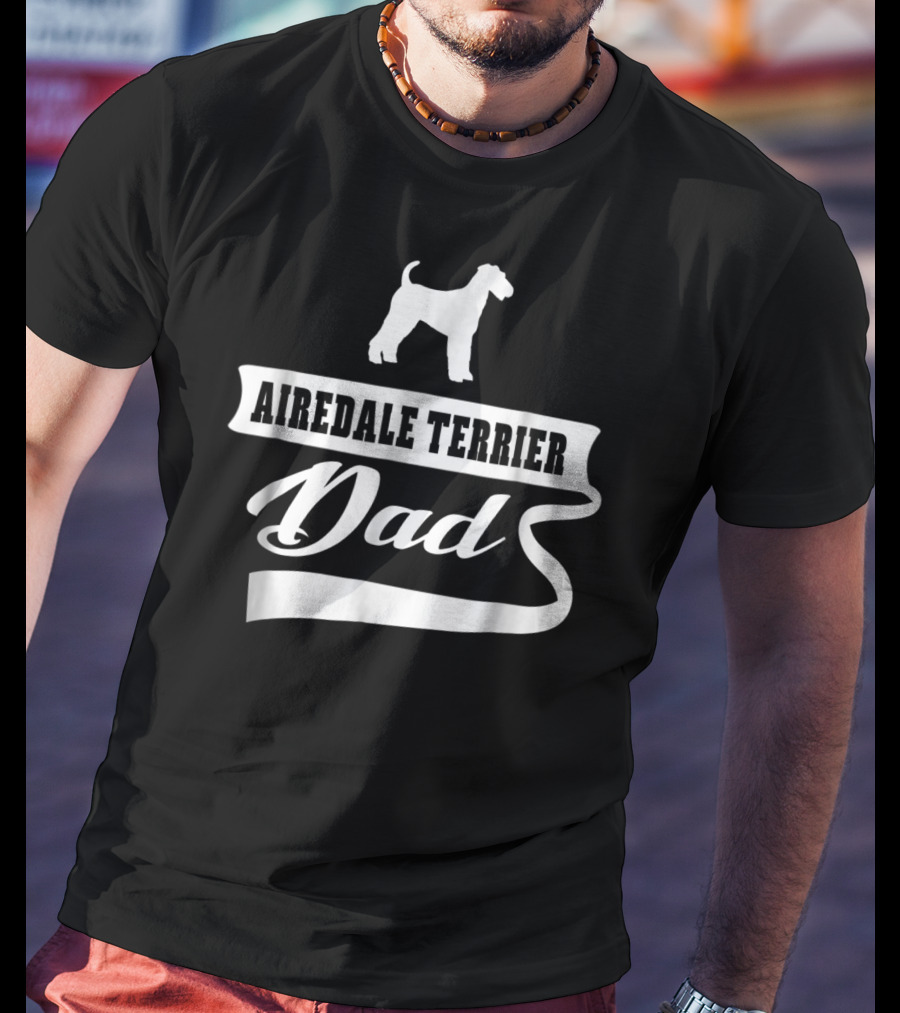 Airedale Terrier Dad Dog Mens Animal Dogs T-Shirt