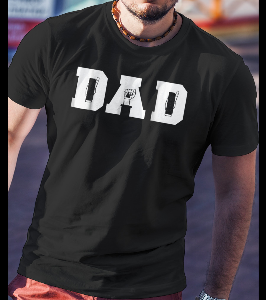 ASL Dad Sign Language American Sign Language Dad 77 T-Shirt