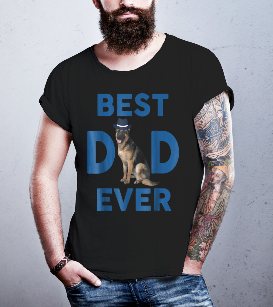 Best Dad Ever German Shepherd Pup64 T-Shirt