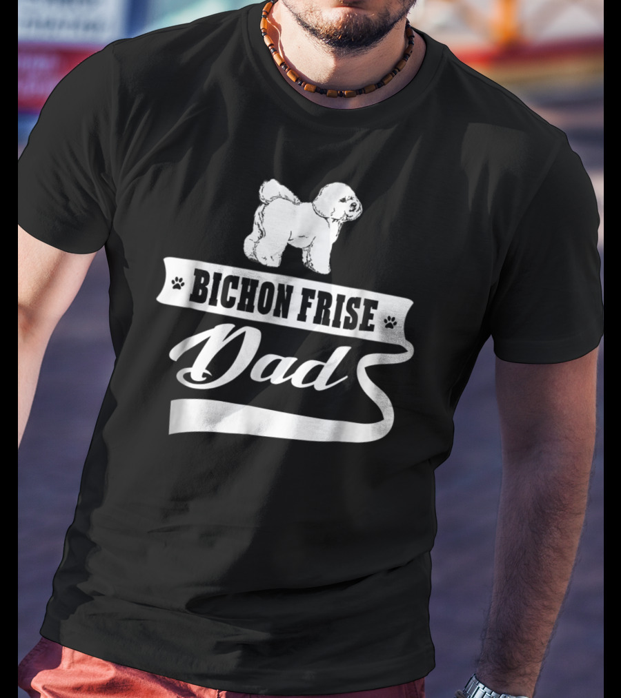 Bichon Frise Dad Mens Animal Dogs T-Shirt