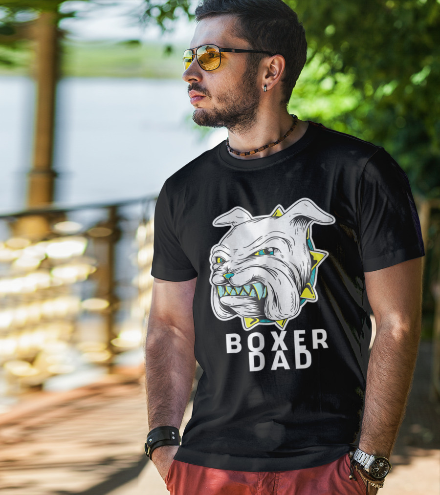Boxer Dad Dog Lover Fierce Bulldog T-Shirt