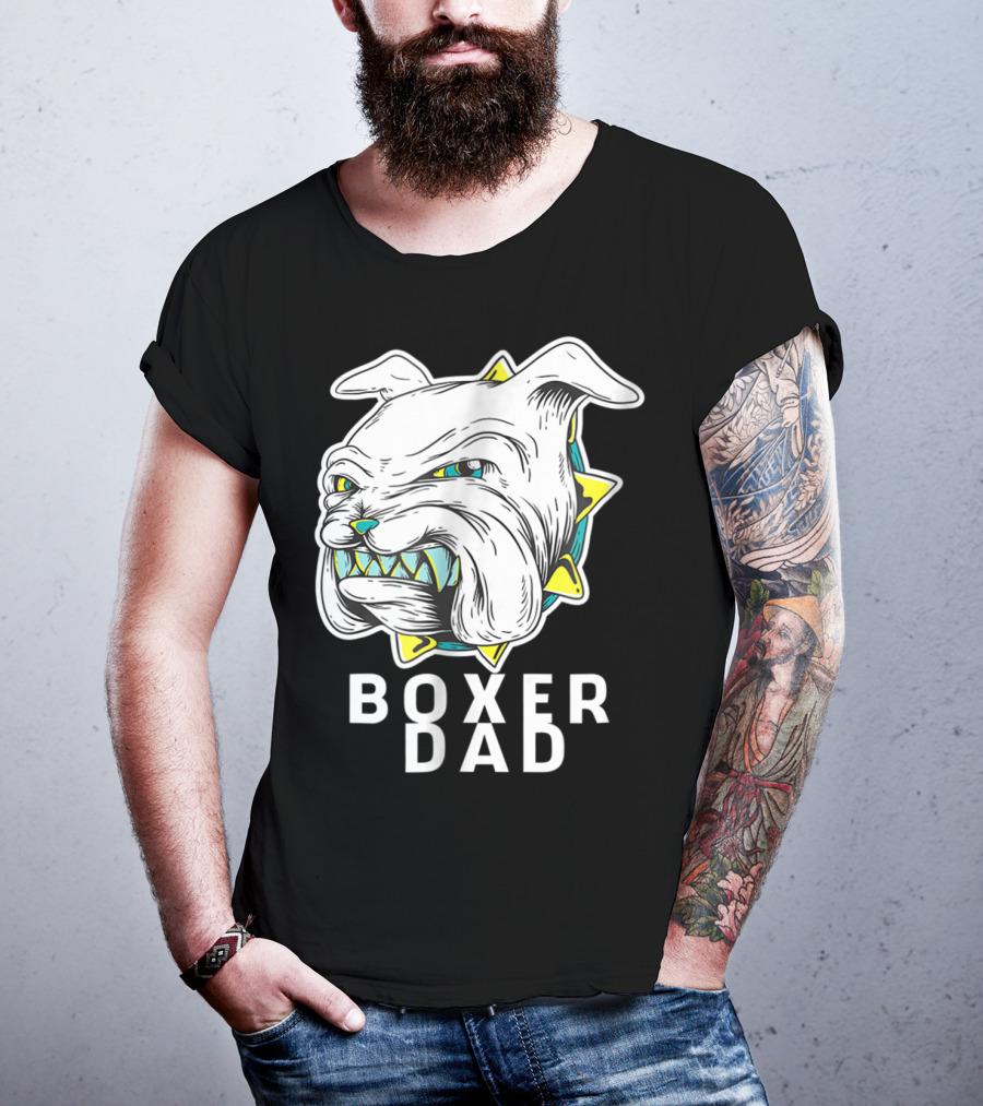 Boxer Dad Dog Lover Fierce Bulldog T-Shirt