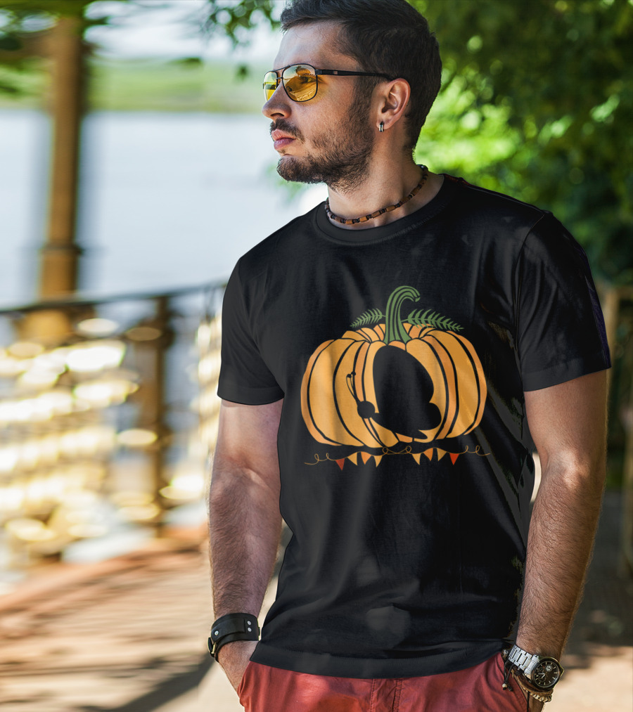 Cool Butterfly And Pumpkin Halloween For Kid Dad Mom T-Shirt