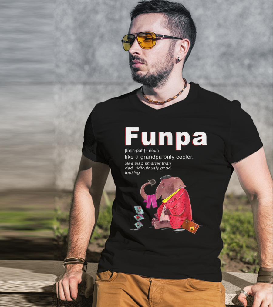 Elephant Funpa Like A Grandpa Only Cooler Family T-Shirt