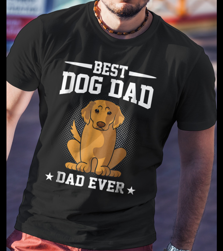 Best Dog Dad Ever Golden Retriever T-Shirt