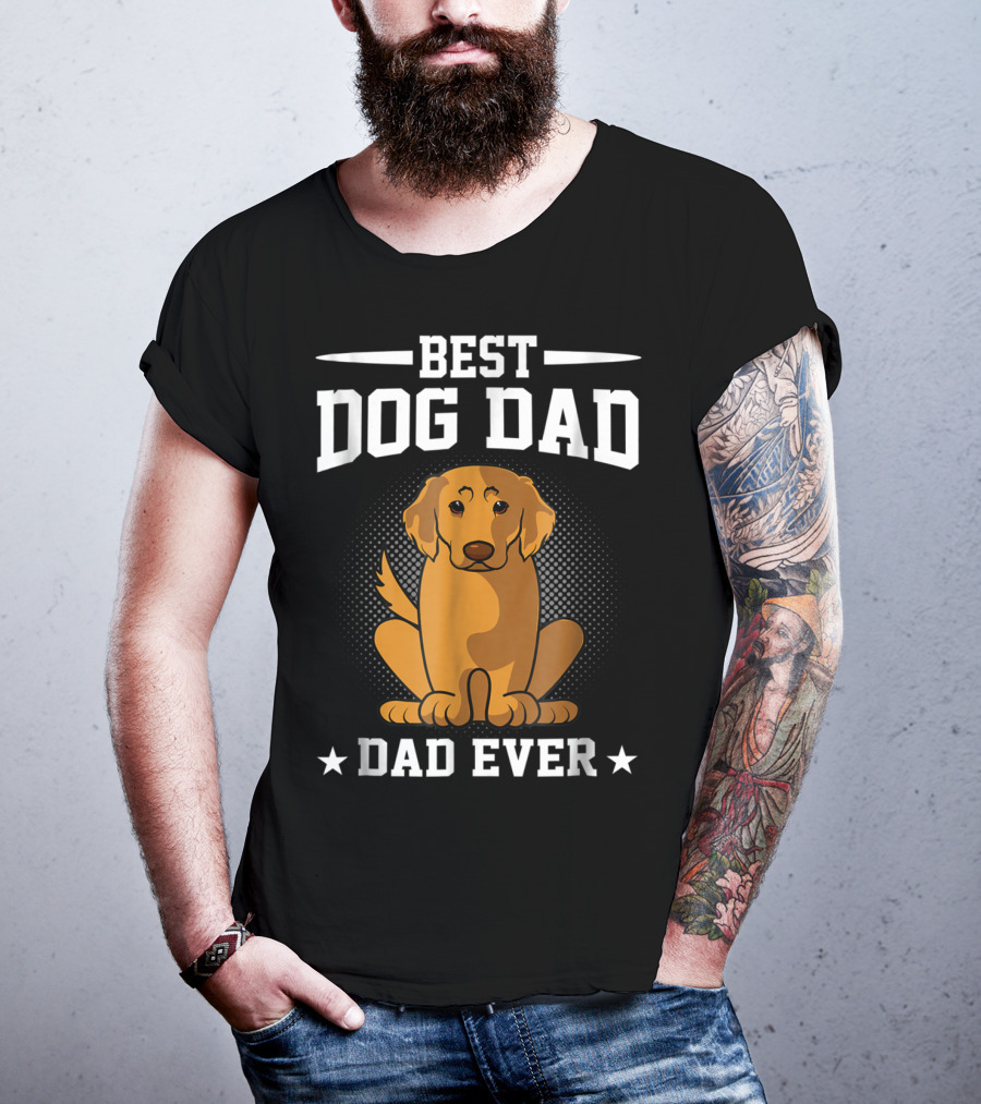 Best Dog Dad Ever Golden Retriever T-Shirt