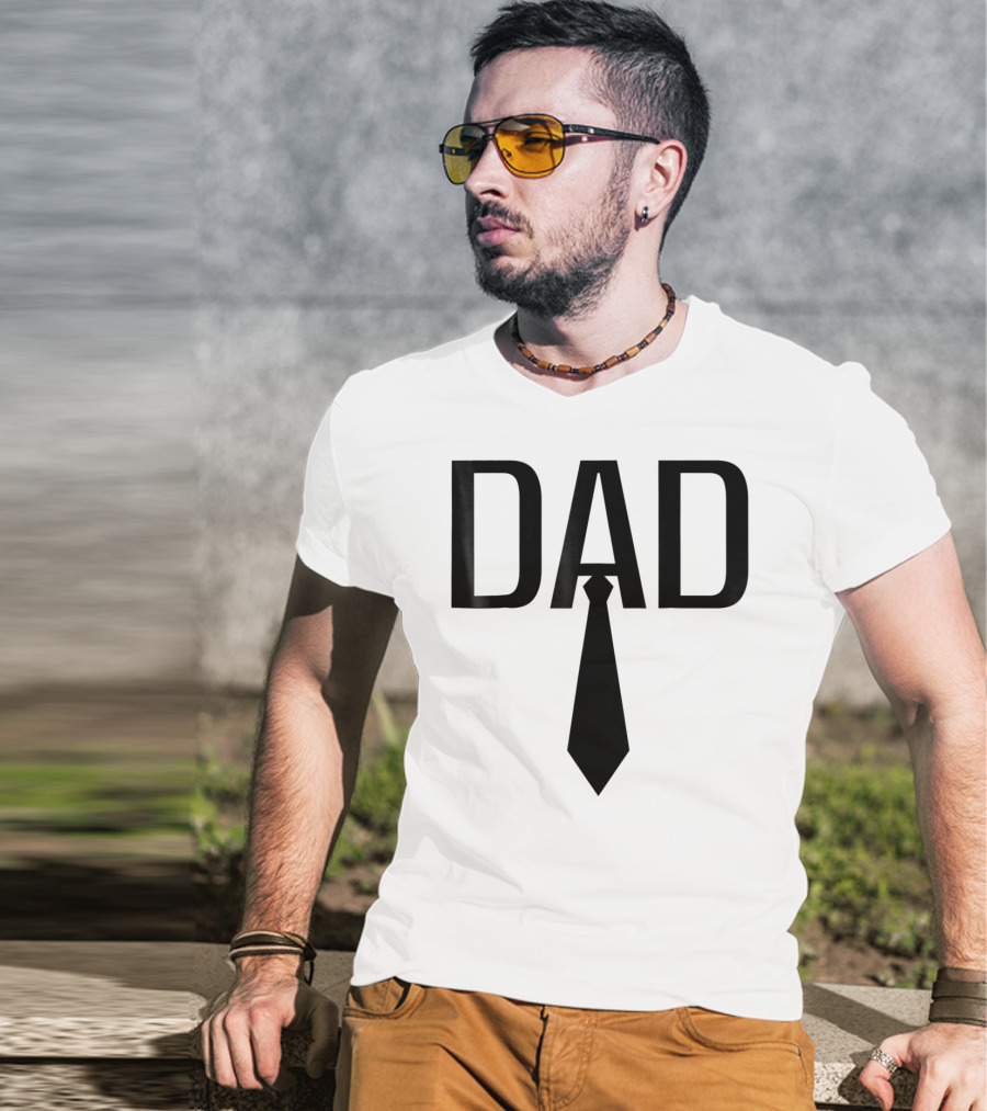 Dad Tie Design Family Papa Dad Son Daughter T-Shirt