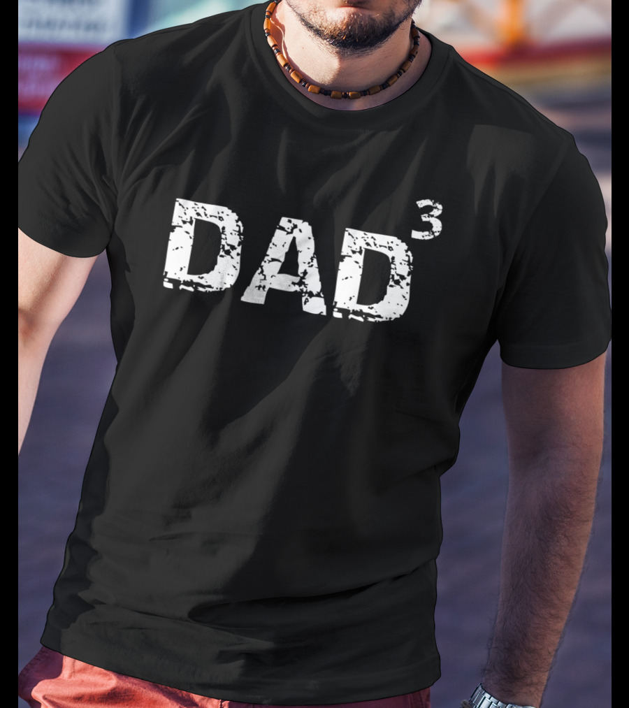 Dad To The 3rd Power Funny Pregnancy Announcement51 T-Shirt