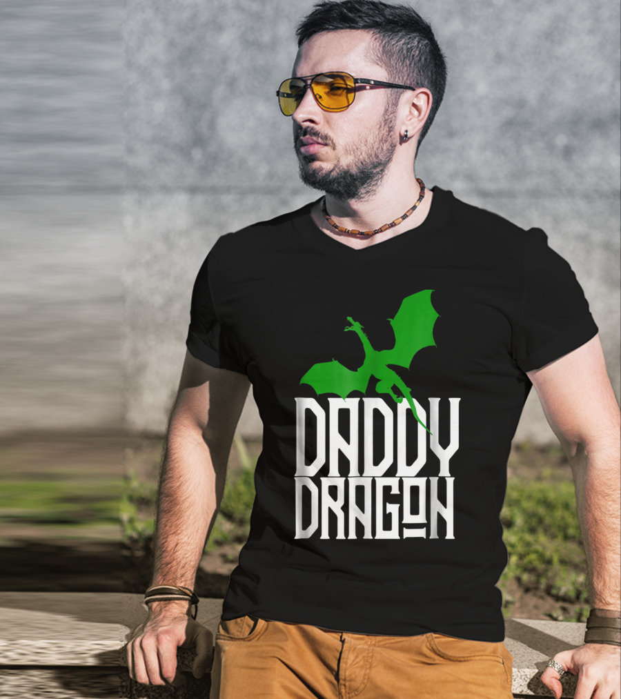 Daddy Dragon Green Matching Family Dad Father75 T-Shirt