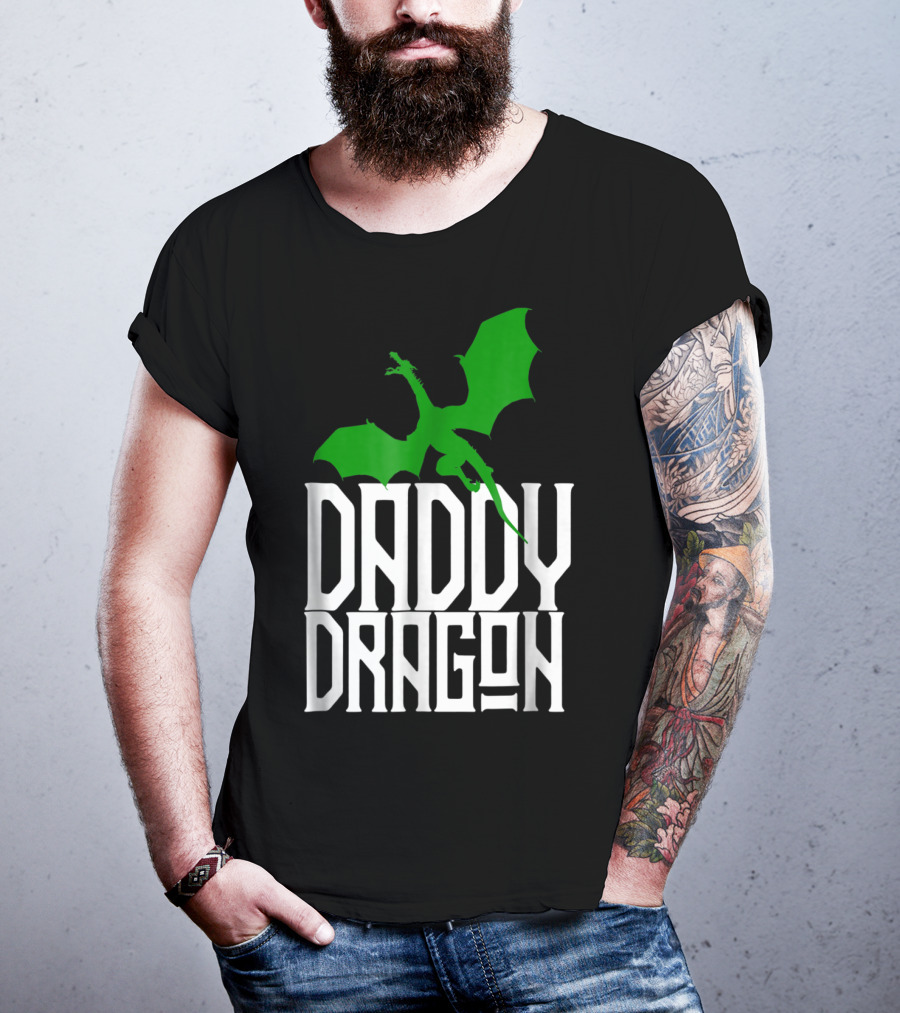 Daddy Dragon Green Matching Family Dad Father75 T-Shirt