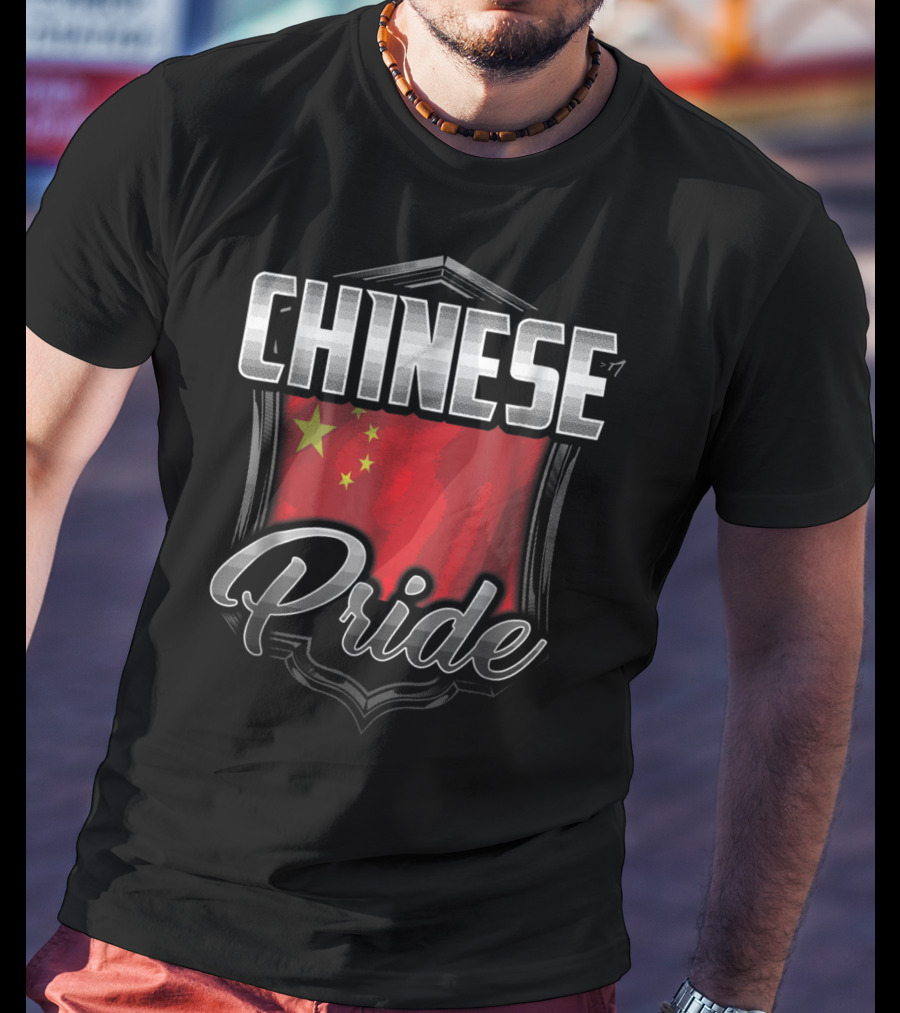 Chinese Pride Dad Family Heritage Roots Flag T-Shirt