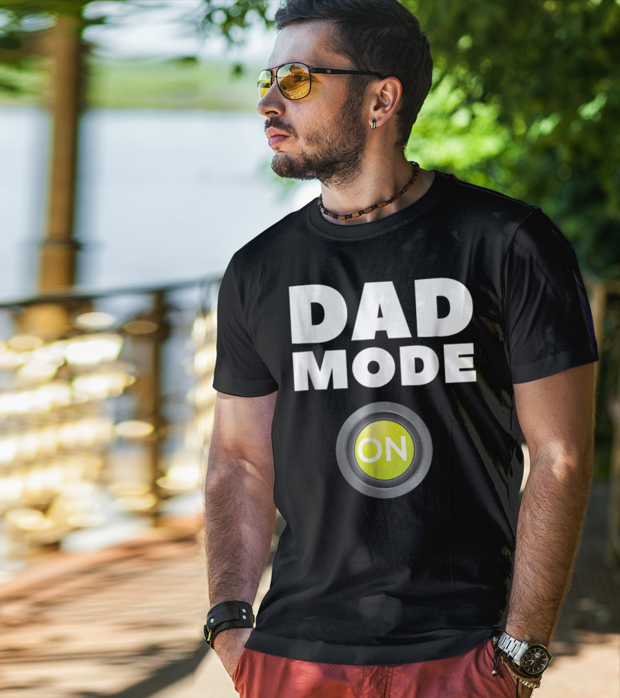Dad Mode On Pregnancy Baby Father Daddy Love T-Shirt