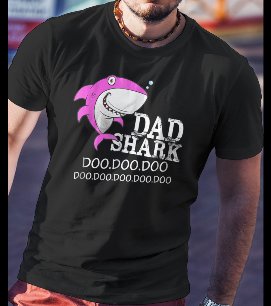 Dad Shark Doo Doo Doo Halloween Christmas Family Shark T-Shirt