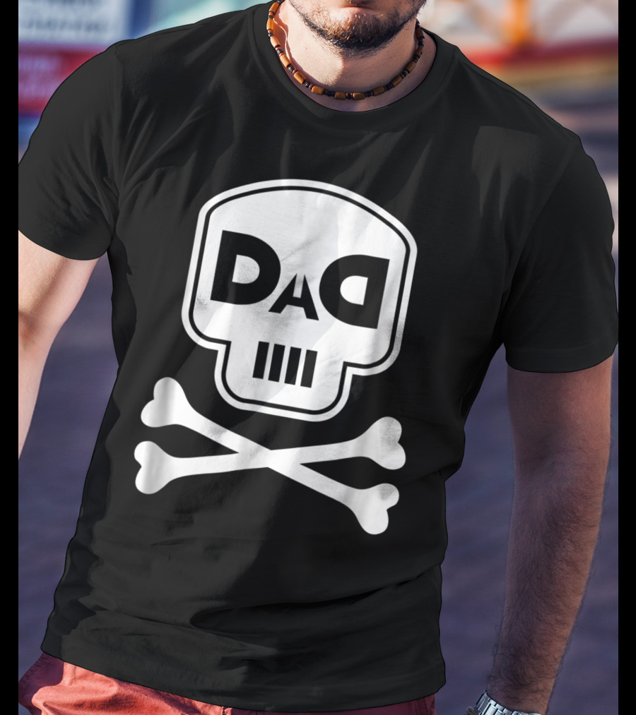 DAD White Skull Crossbones Logo Rap Merch56 T-Shirt