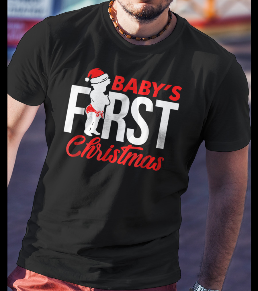 Baby's First Christmas Sister Family Grandma T-Shirt