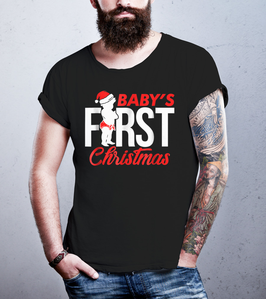 Baby's First Christmas Sister Family Grandma T-Shirt