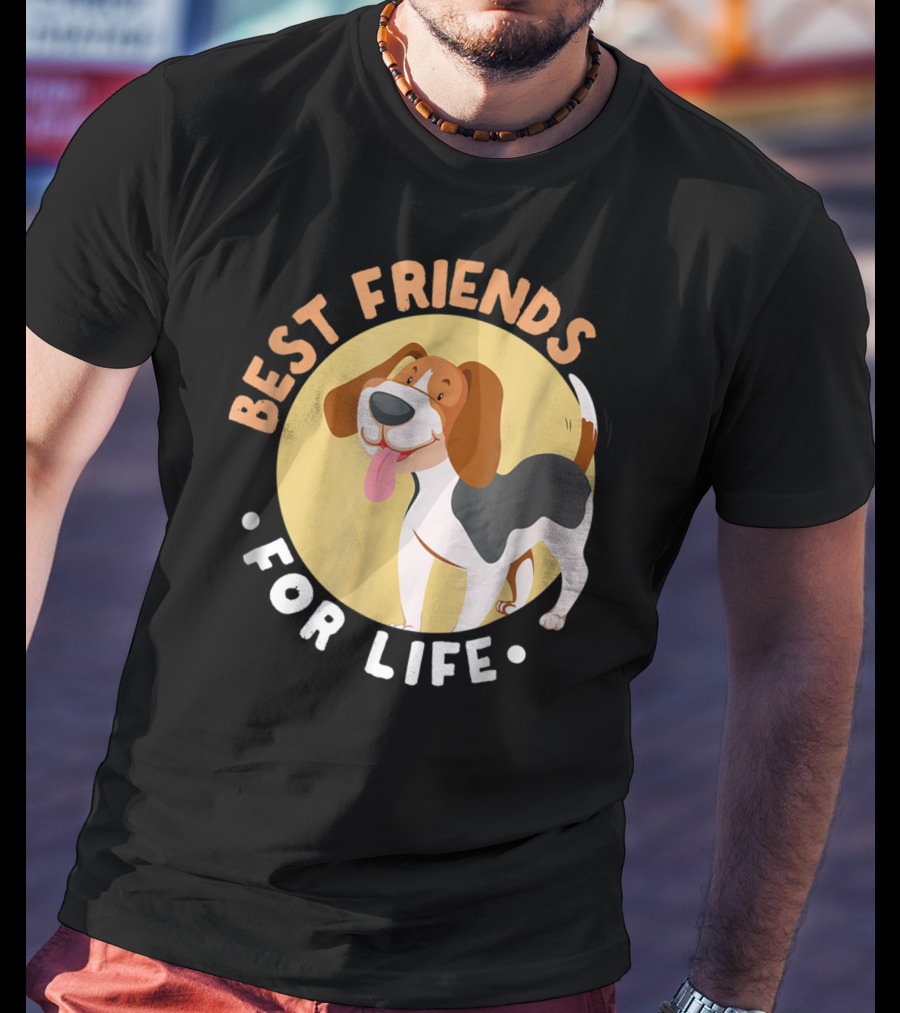 Best Friends For Life Beagle Dad Funny T-Shirt