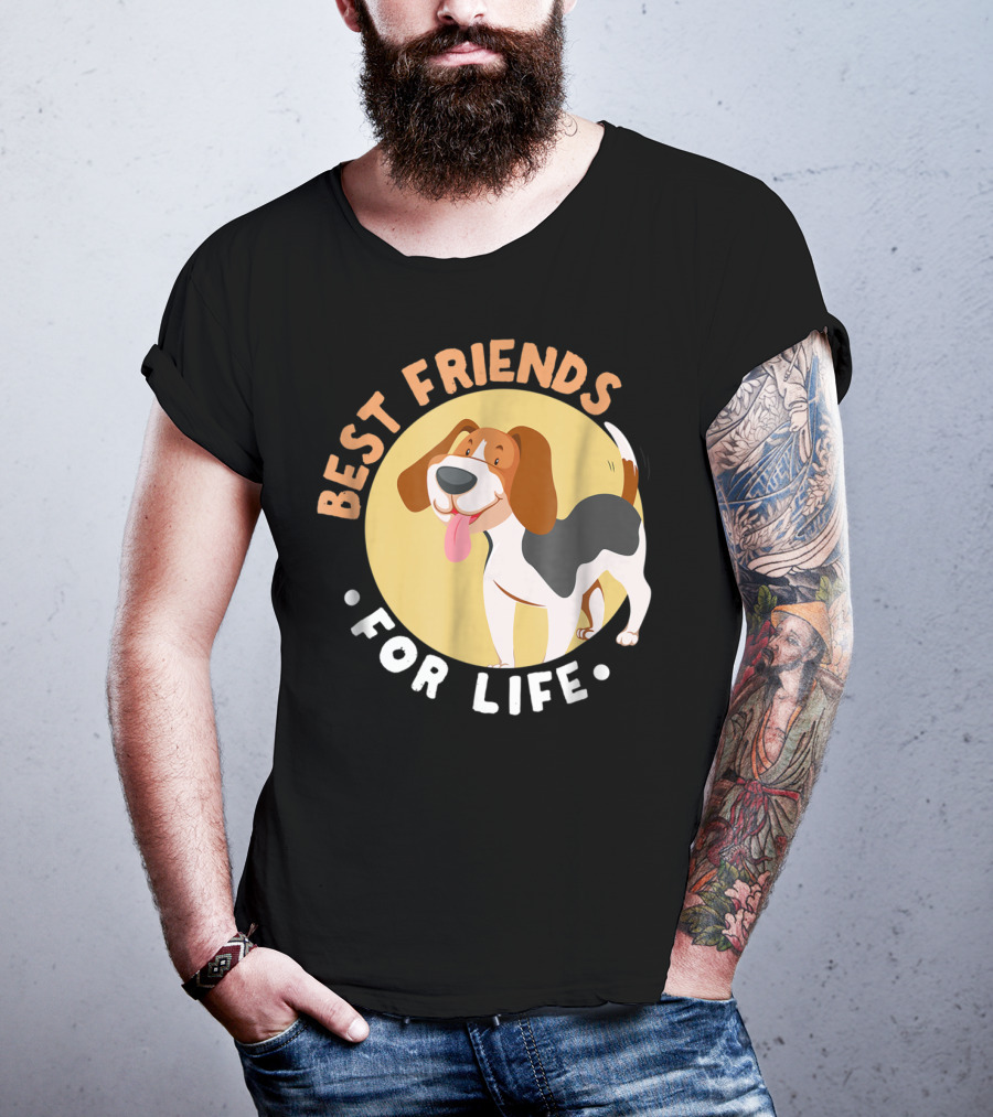 Best Friends For Life Beagle Dad Funny T-Shirt